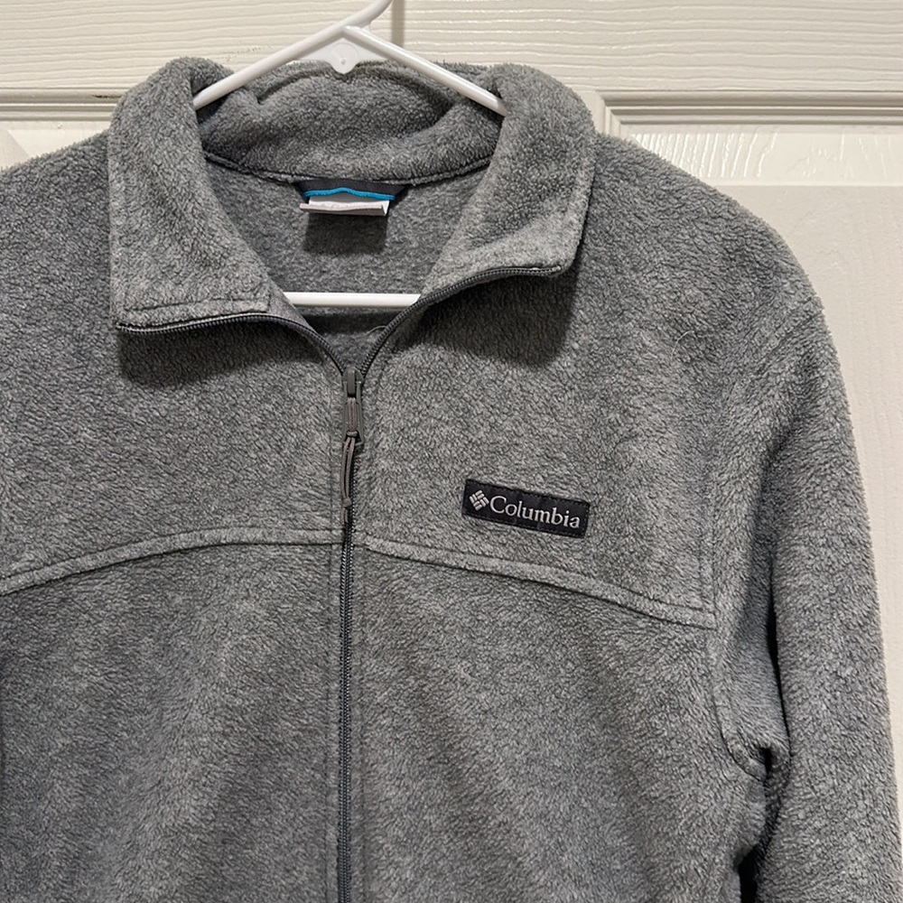 Columbia Size Small Men’s Zipper Fleece Grey - Picture 3 of 6
